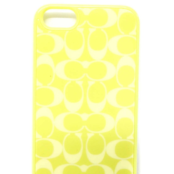 Coach Monogram Print Cell Phone Case Chartreuse 5 - Picture 2 of 5